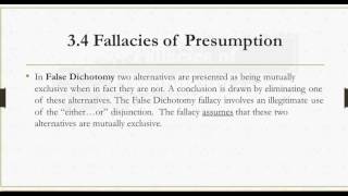 34 Fallacies of Presumption [upl. by Assi938]