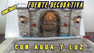 Como hacer una FUENTE decorativa con AGUA y LUZ2020 [upl. by Attenauq]