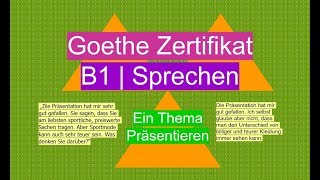 Ein Thema präsentieren amp Über ein Thema sprechen B1 [upl. by Sankey]