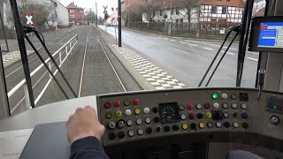 ÜSTRA Sonderfahrt mit Überlandfeeling  Führerstandsmitfahrt  Linie 1 DöhrenBhf  Sarstedt 4K [upl. by Nosyrb]