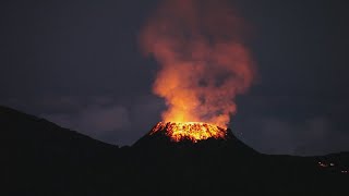 The Piton de la Fournaise volcano Sparks fly on France’s Reunion Island [upl. by Tito]