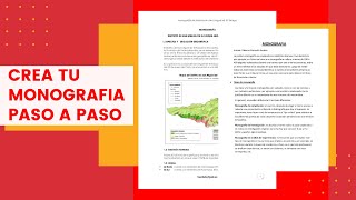 COMO HACER UNA MONOGRAFIA DESDE CERO [upl. by Frechette]