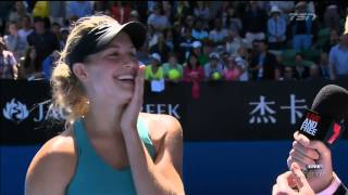 Eugenie Bouchards big moment [upl. by Aivatnohs]