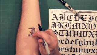 Sharpie Tattoo Lettering and Fonts HowTo [upl. by Sulihpoeht524]