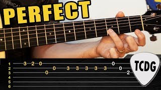 Melodía FÁCIL en Guitarra Acústica Perfect  Ed Sheeran  TABS TCDG [upl. by Hcahsem]