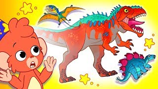 Learn Dinosaurs for Kids  Dinosaur Cartoon videos  TRex Giganotosaurus  Club Baboo [upl. by Nahtaoj]