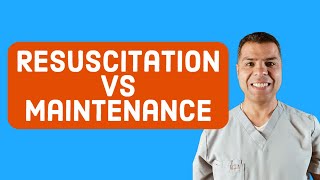 Maintenance vs resuscitation IV fluid [upl. by Ilaire]