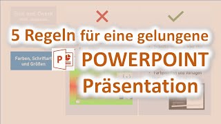 5 Regeln für eine PowerpointPräsentation [upl. by Nairadas]