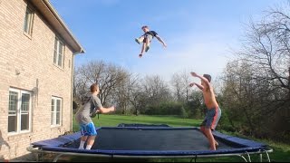 TUTORIAL How to Double Bounce on a Trampoline amp Jump Super High [upl. by Jobi734]