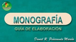 Monografía Guía de elaboración [upl. by Amye]