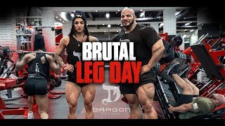 Big Ramy amp Bakhar Nabieva  Brutal Leg Day [upl. by Mickelson]