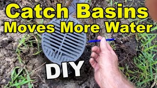 2 Catch Basin Collect MORE Water than 40 feet of French Drain [upl. by Akemed]