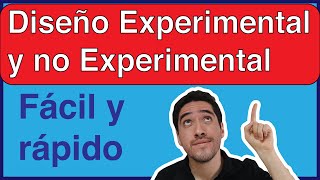 Diseño EXPERIMENTAL y NO EXPERIMENTAL explicados  Metodología y [upl. by Nosniv]