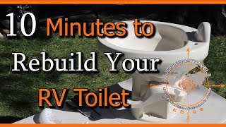 HOW TO THETFORD RV TOILET REBUILD  RV LIVING [upl. by Diva]