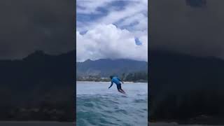 Foil Surfing  Triton T1 Monofoil 🔱🚀🔥 North Shore Oahu Hawaii foilsurf towfoiling [upl. by Llerdnad]