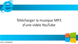 Télécharger la musique MP3 d’une vidéo YouTube gratuitement [upl. by Eelyr]