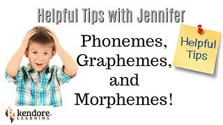 Phonemes Graphemes and Morphemes [upl. by Alesig]