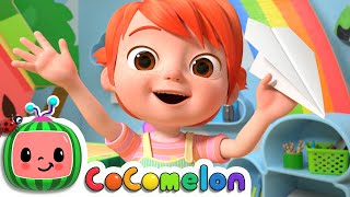 YoYos Arts amp Crafts Time Paper Airplanes  CoComelon Nursery Rhymes amp Kids Songs [upl. by Llennoj]