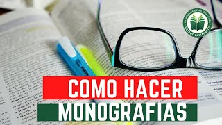 Como HACER una MONOGRAFÍA ✅ [upl. by Nol]