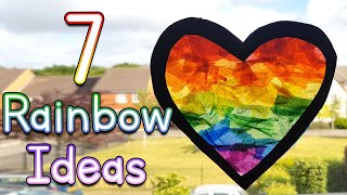 7 Rainbow Craft Ideas 🌈 [upl. by Dyolf]