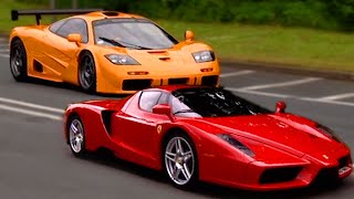 Ferrari Enzo vs McLaren F1  Fifth Gear [upl. by Aivonas531]