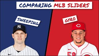 COMPARING MLB SLIDERS Gyro vs Sweeping [upl. by Shuman]