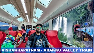 Vishakhapatnam to Arakku valley Train Journey in Vistadome Glass coach [upl. by Schwejda]