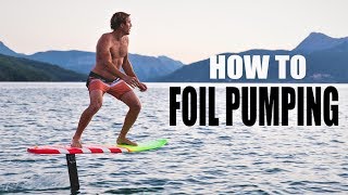 How to Foil pumping  Hydrofoil Surfing [upl. by Armalla617]