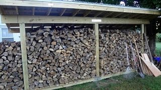 How to Build a Firewood Shed By Yourself [upl. by Nodlehs]