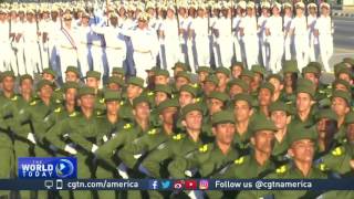 Military parade in Havana celebrates Cuban revolution [upl. by Aivek873]