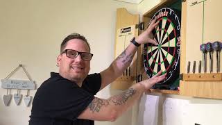 CHECK OUT MY NEW DARTS SETUP  WINMAU BLADE 5 DUAL CORE BOARD  VLOG 4 [upl. by Eugnimod151]