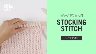 How to knit Stocking Stitch [upl. by Chaim]