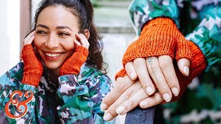 FINGERLESS GLOVES Knitting Pattern Tutorial StepbyStep [upl. by Shifra]