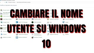 Cambiare il nome utente su Windows 10 se si usa un account locale [upl. by Sorips196]