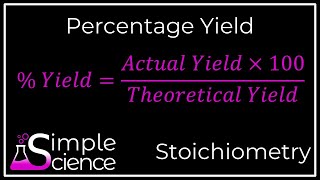 Percentage Yield [upl. by Yrrab777]