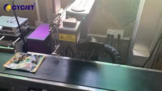 Expiry Date Batch Number Laser Coding Machine How to Print Plastic Bag by CYCJET Laser Jet Printer [upl. by Adal]