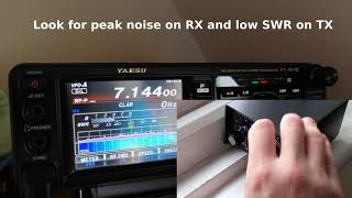 Manual Antenna tuner in action  MFJ 16010 [upl. by Neeuq211]