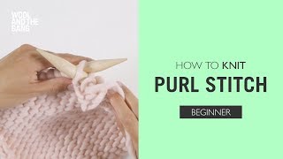 How to knit Purl Stitch [upl. by Dominik]