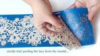 TUTORIAL How to make perfect edible lace for cakes [upl. by Eckel]