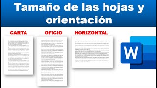 COMO CAMBIAR EL TAMAÑO DE LA PÁGINA Y LA ORIENTACIÓN [upl. by Malim]