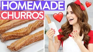 HOW TO MAKE HOMEMADE CHURROS [upl. by Kalfas]