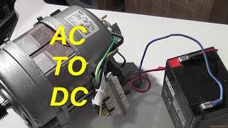 Easy Conversion of AC Washer Motor to 12VDC [upl. by Salisbarry]