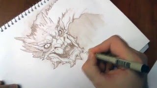 Drawing Smaug  dragon from The Hobbit ★ [upl. by Yslek600]