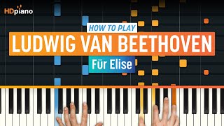 How to Play quotFür Elisequot  HDpiano Piano Tutorial [upl. by Atikir]