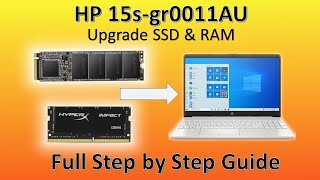 Step by Step Guide to Upgrade SSD amp RAM on HP 15sgr0011AU  Full Guide [upl. by Ollopa]