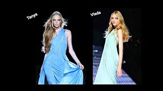 Tanya Dziahileva vs Vlada Roslyakova  Runway Showdown Versace Style [upl. by Ssitnerp]