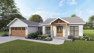 MODERN FARMHOUSE PLAN 04100248 WITH INTERIOR [upl. by Maddox]