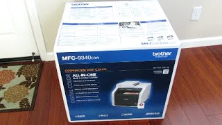 Brother MFC9340CDW Unboxing amp Setup Video Review [upl. by Amiarom681]