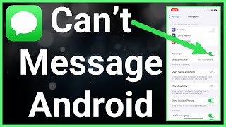 How To Fix iPhone Cant Send Messages To Android [upl. by Picker]