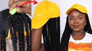 DIY BRAIDED WIG HAT  NO GLUE OR STITCH METHOD Beginner Friendly [upl. by Sawyer]